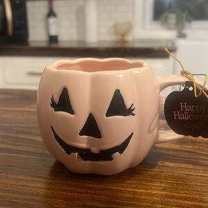 Pink pumpkin coffee mug